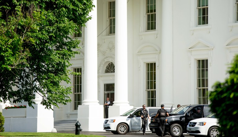 U.S. Secret Service placed the White House on lockdown at around 1:15 p.m. Tuesday afternoon. (AP Photo/Andrew Harnik)