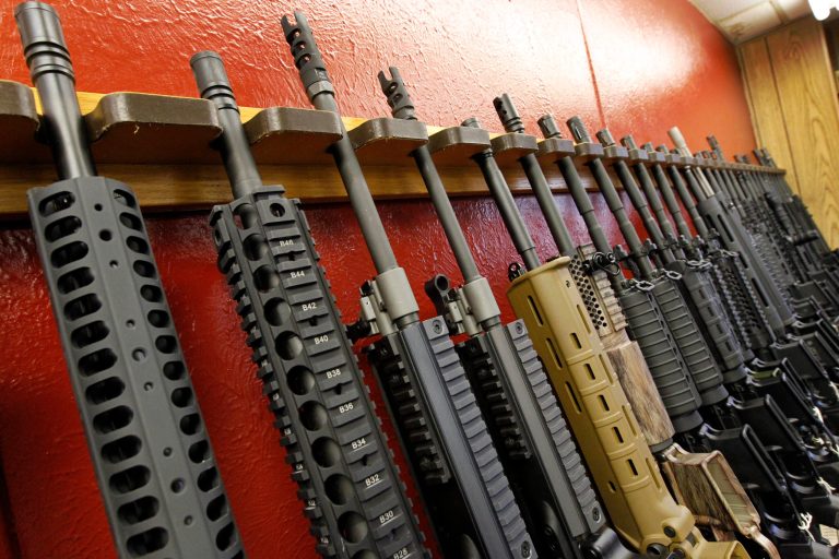 AR-15 style rifles like these, the most popular in America, would be banned in Virginia if gun control legislation passes.