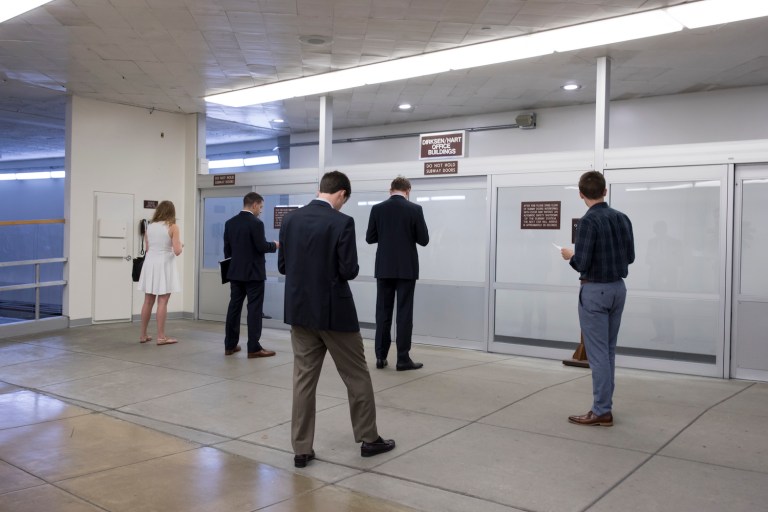 Nearly 51 percent of Republican Senate offices offer paid internship compared to just 31 percent of Democrat offices, according to a new study. (AP Photo/J. Scott Applewhite)