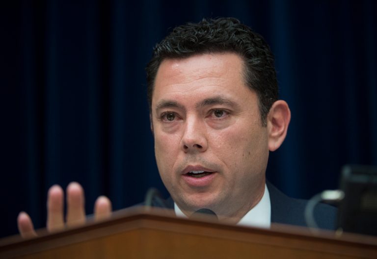 House Oversight Committee Chairman Jason Chaffetz had a private meeting with President Trump and White House Chief of Staff Reince Priebus in the Oval Office Tuesday, but they did not discuss the Utah Republican's chief role as a government watchdog. (AP Photo/Molly Riley)