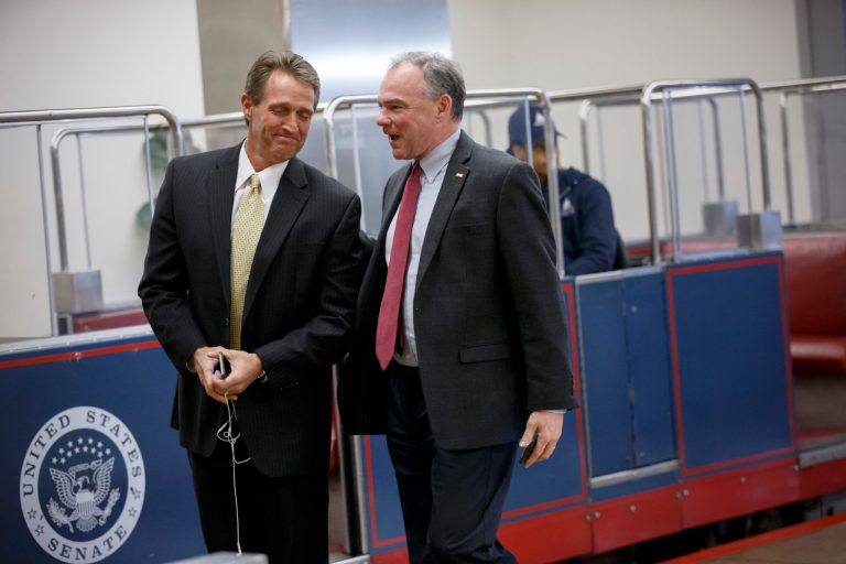 Sens. Flake and Kaine argue that the original Authorization of Military Force Against Terrorists is outdated.Â (AP Photo/J. Scott Applewhite)