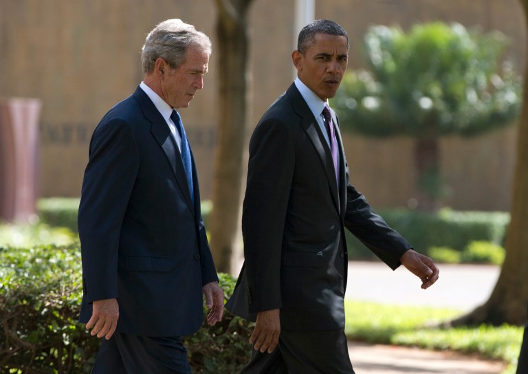 President Obama's strategy relation to radical Islam contrasts sharply with that of President George W. Bush. (AP file photo/Evan Vucci)