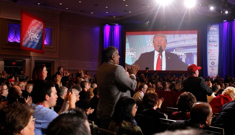Political analyst and author Mona Charen was booed on stage at the Conservative Political Action Conference after criticizing the president, his administration, the Republican Party for its position on gender and sex issues. (AP Photo/Jacquelyn Martin)