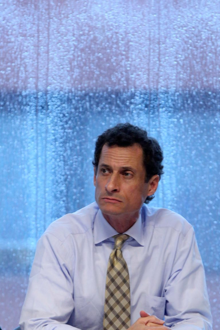 New York City mayoral hopeful Anthony Weiner had a bit of a snit fit when a local Democratic official boldly slammed his sexting habits with underage girls.  (AP Photo/Mary Altaffer)