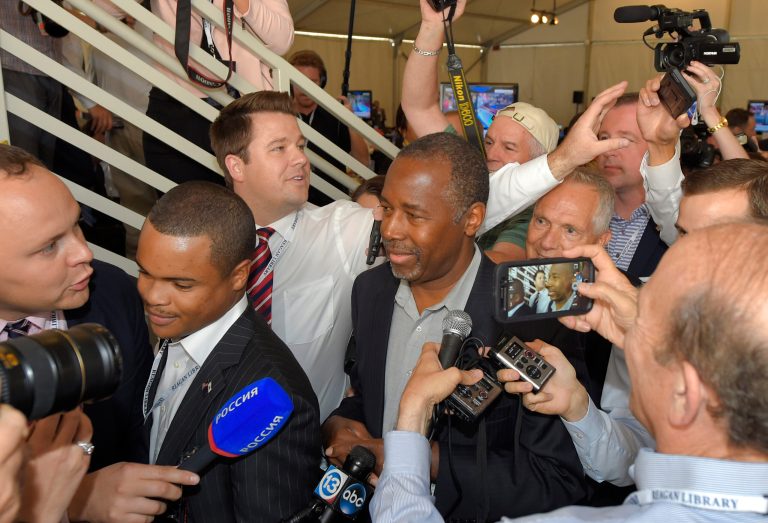 Carson is now topping Trump and the rest of the GOP field in Michigan, pulling in 24 percent. (AP Photo/Mark J. Terrill)