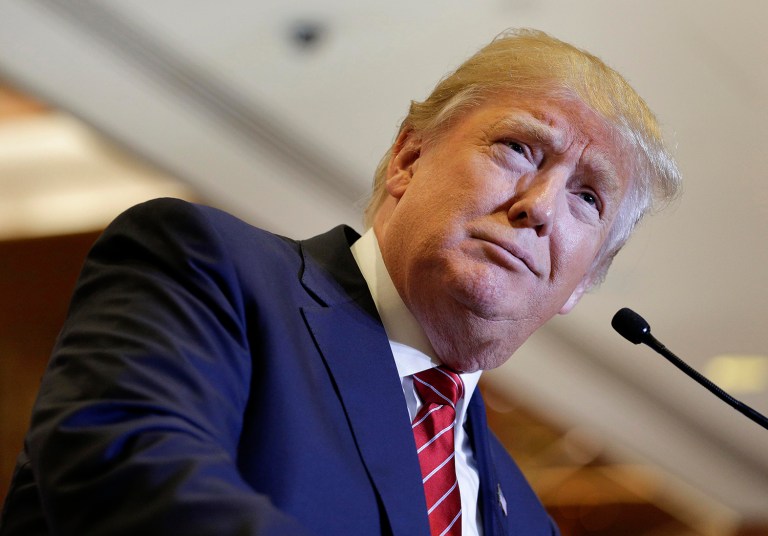 A proposed Democratic bill would force Donald Trump to release his tax returns soon after he is nominated as the Republican presidential nominee in July. (AP Photo/Julie Jacobson)