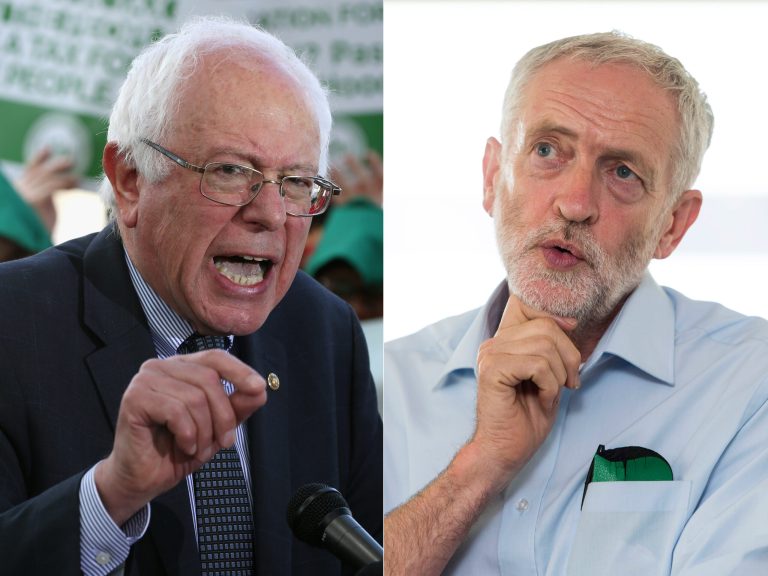 Democratic presidential candidate, Sen. Bernie Sanders, and BritishÂ Labour leadership candidate Jeremy Corbyn. (Getty Images)