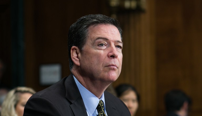 FBI Director James Comey testifies before the Senate Intelligence Committee hearing on Thursday. (Graeme Jennings/Washington Examiner)