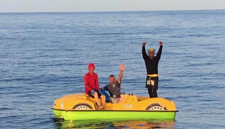 Three men were rescued by the US Coast Guard after attempting to sale and land on U.S. soil.