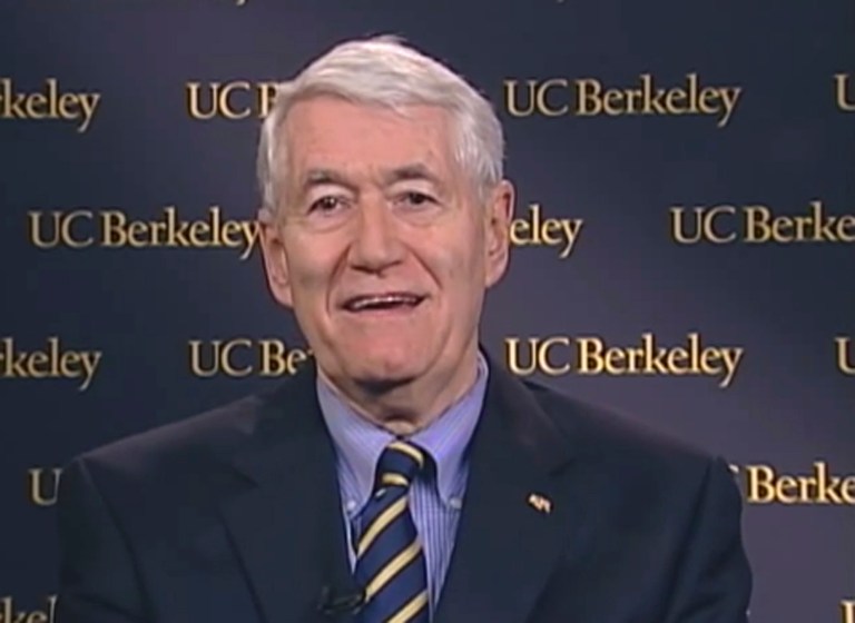 Robert Birgeneau is the recently retired chancellor of the University of California, Berkeley. (Screenshot)