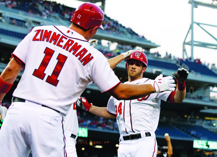 Alex Brandon/AP
Washington Nationals rookie outfielder Bryce Harper hit six homers in August.
