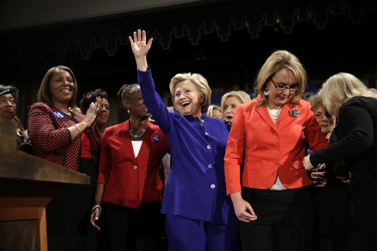 Fifty-two percent hold a negative view of Clinton while 45 percent hold a positive, according to a new poll. (AP Photo/Seth Wenig)
