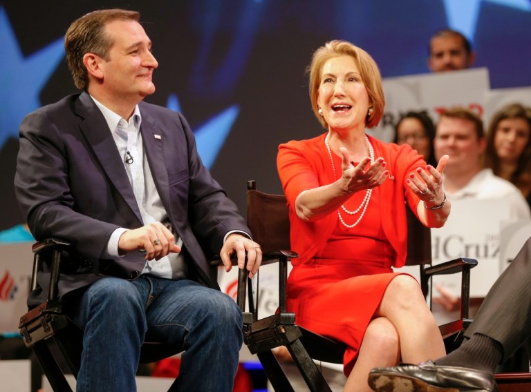 Carly Fiorina has met with members of Ted Cruz's campaign and given financial disclosures, though no running mate offer has been made. (AP Photo)