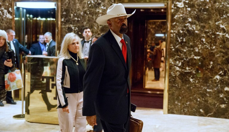 A former DHS official told the Washington Examiner that Clarke was offered the position last month and will oversee the state and local law enforcement office. (AP Photo/ Evan Vucci)