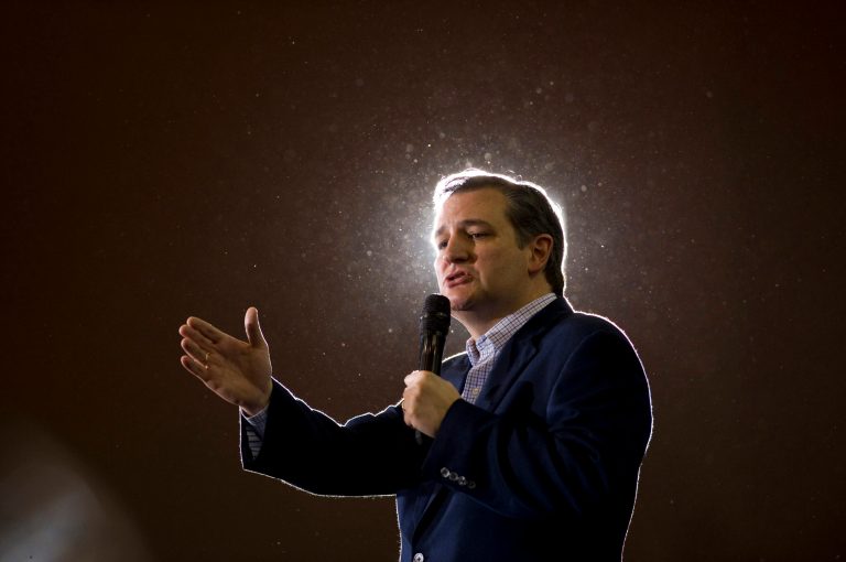 Republican presidential hopeful Sen. Ted Cruz reiterated his support for a flat tax on Monday. (Denny Simmons/Evansville Courier and Press via AP)