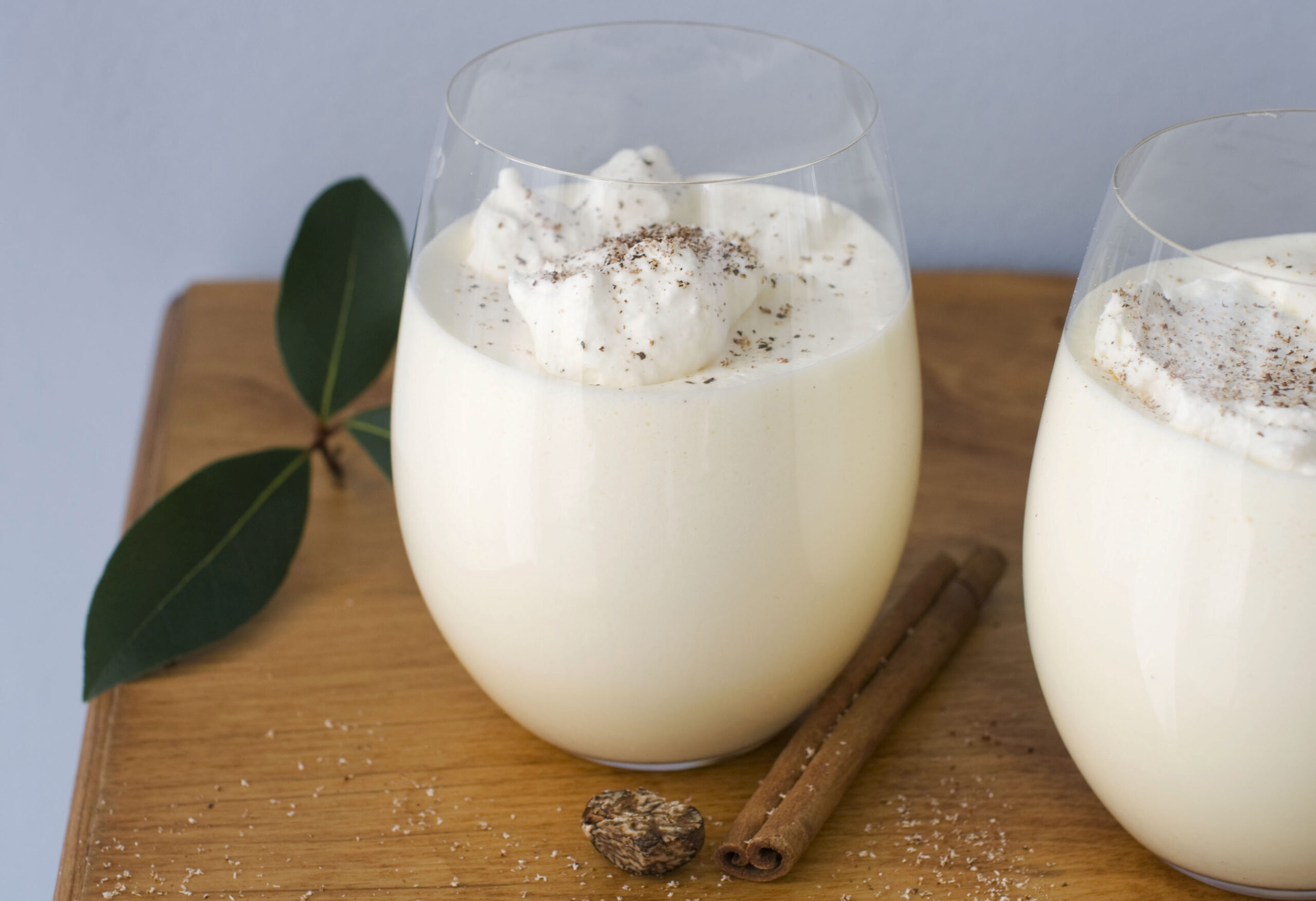 A double-whipped eggnog to set the holiday mood