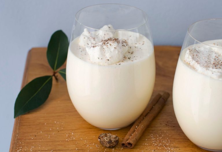   In this image taken on November 5, 2012, two glasses of double whipped eggnog are shown in Concord, N.H. (AP Photo/Matthew Mead)  