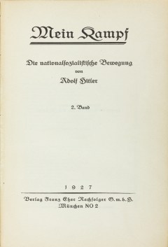 Hitler’s personal copy of ‘Mein Kampf’ at auction for $15,000