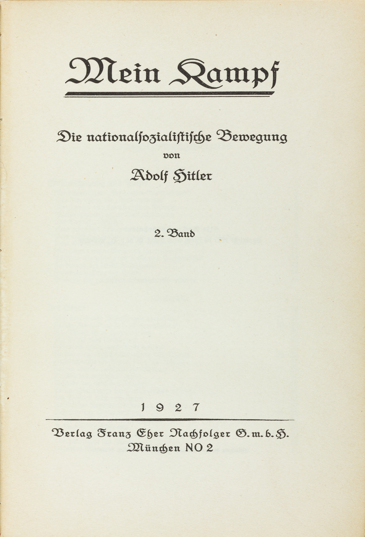 Hitler’s personal copy of ‘Mein Kampf’ at auction for $15,000