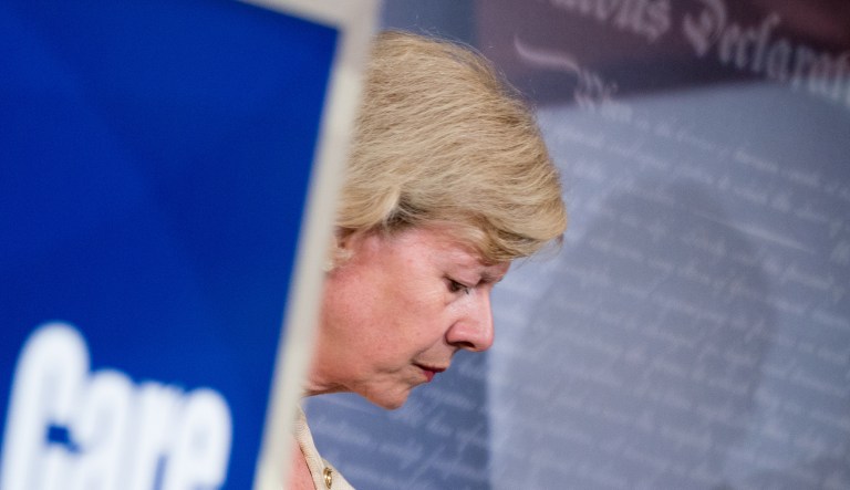 Sen. Tammy Baldwin, D-Wisc., is up for re-election this year in a state that President Trump narrowly won in 2016. (AP Photo/Andrew Harnik)