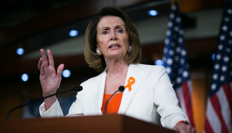 House Minority Leader Nancy Pelosi has complained to the House speaker that Rep. Devin Nunes is still involved in the investigation into Russia's election meddling even after saying he would recuse himself from the investigation. (Graeme Jennings/Washington Examiner)