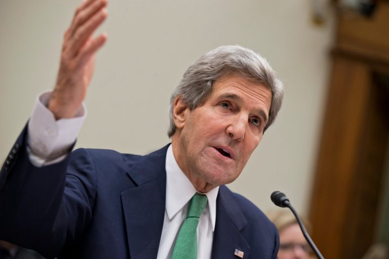 Secretary of State John Kerry says he's willing to testify before the House Oversight committee on the Benghazi attack. (AP Photo/J. Scott Applewhite)