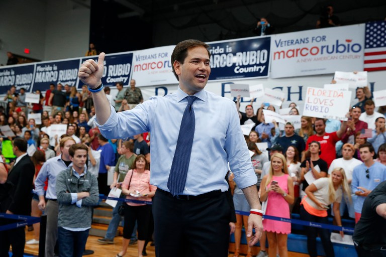 Florida Sen. Marco Rubio's decision to try to hold his seat could help Republicans keep the Senate. (AP Photo/Paul Sancya)