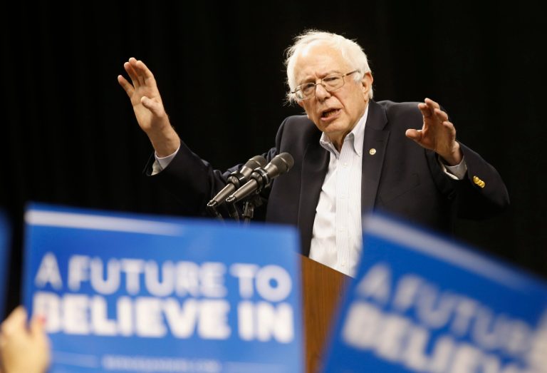 Sanders' comments come as Clinton continues to accuse him of not fully supporting the president. (AP Photo/Steve Helber)