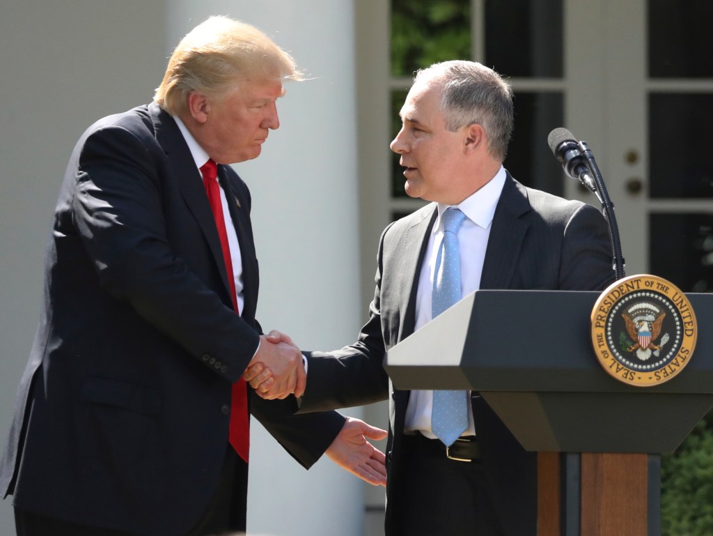 Trump defends Scott Pruitt: He’s ‘doing a great job!’