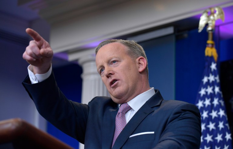 The opportunity for CNN to ask a question came well into the event and after many of the network's competitors had been called upon. (AP Photo/Susan Walsh)