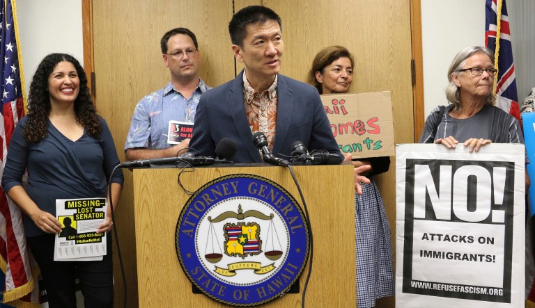 The battle over the scope of the piece of the travel ban that the Supreme Court allowed to go into effect may prove to be the biggest battle over the ban. (AP Photo/Caleb Jones)