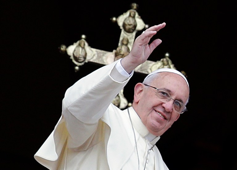 Pope Francis delivers his 