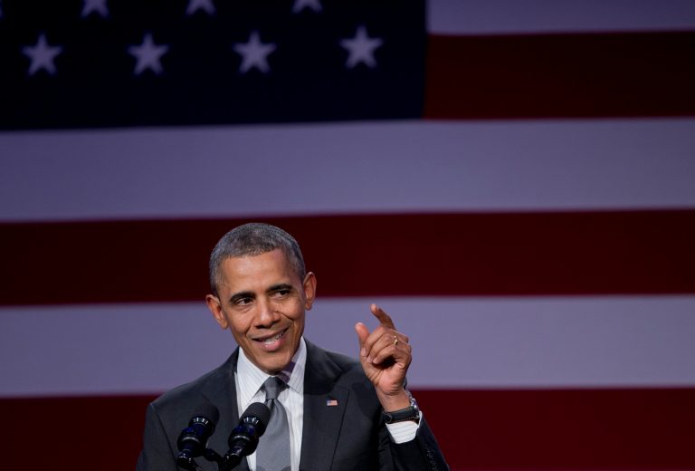 President Obama speaks at the National Organizing Summit in Washington on Tuesday. (AP Photo/Manuel Balce Ceneta)
