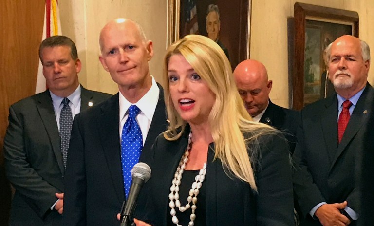 The state ethics panel probed Bondi, a longtime supporter of Trump, in relation to her decision to seek tens of thousands of dollars from Trump nearly four years ago. (AP Photo/Joe Reedy)