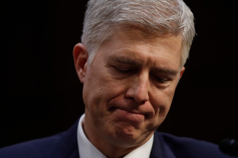 Under questioning from Connecticut Democratic Sen. Richard Blumenthal, Gorsuch was telling an ancedote about ethnicity and sentencing when he used the phrase 