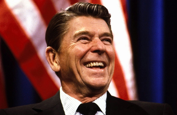 President Ronald Reagan attends an event on April 6, 1983 in Washington, D.C.  (Photo by David Hume Kennerly/Getty Images)