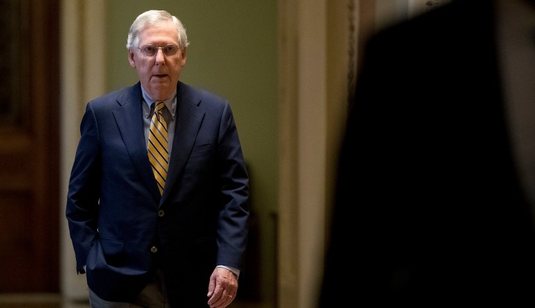 He didn't give a timeline for when he would return to the Senate. (AP Photo/Andrew Harnik)