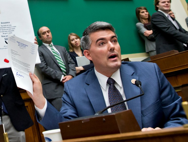 Rep. Cory Gardner, R-Colo., will challenge Sen. Mark Udall for his seat in this year's election. (AP File)