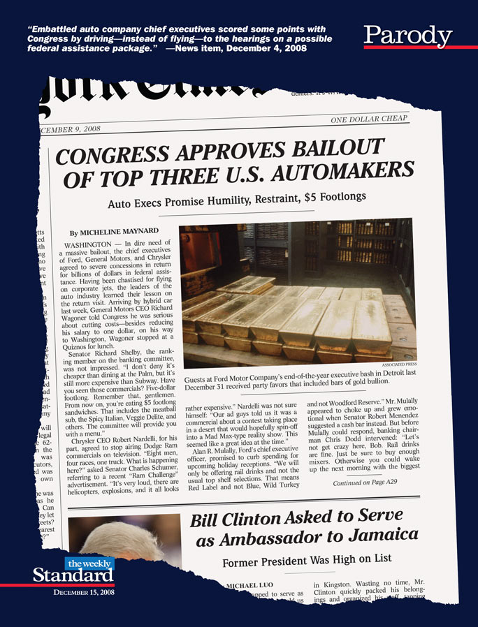 Automakers Bailed Out!