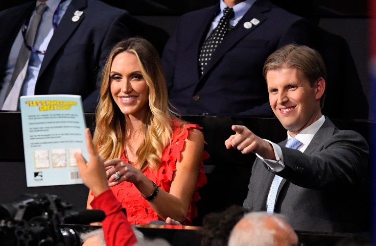 Donald Trump Jr. shared during a speech to Indiana Republicans that the first call his brother received was from the state's former governor. (AP Photo/Mark J. Terrill)