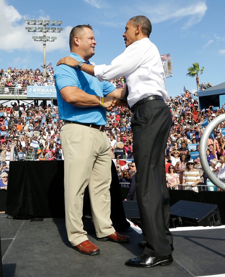 President Barack Obama at a campaign event in Delray Beach, Fla. (AP photo)