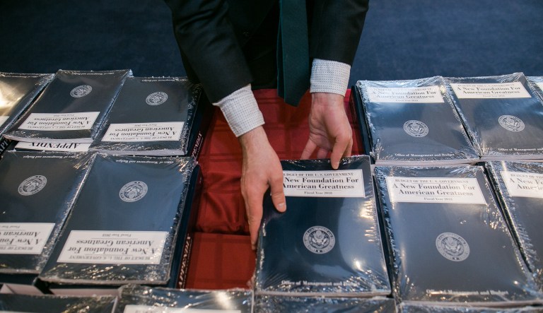 The opening message of President Trump's newly released budget uses some language that could be cribbed from Nancy Pelosi's talking points. (Graeme Jennings/Washington Examiner)
