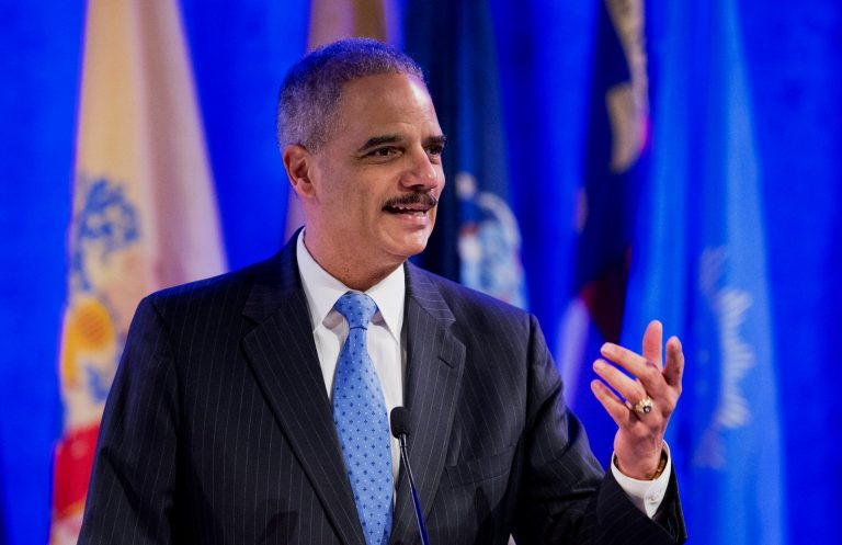 Attorney General Eric Holder speaks at the annual Attorneys General Winter Meeting in Washington on Tuesday. (AP/Manuel Balce Ceneta)