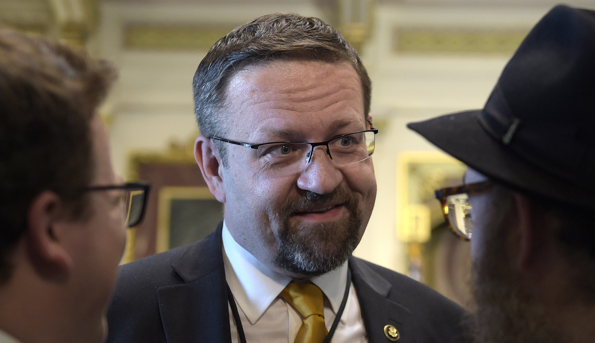 Sebastian Gorka spotted packing convertible outside the White House