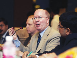 Jim Connaughton, above, was widely expected to play a prominent role in a Romney administration's environmental policy. He was director of the White House Council on Environmental Quality under President George W. Bush. (AP Photo)
