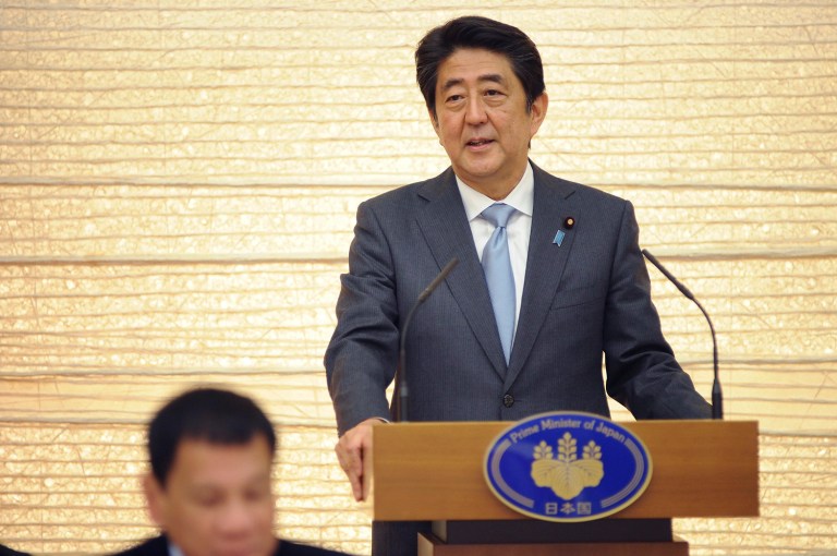 President-elect Trump will meet with Japanese Prime Minister Shinzo Abe next Thursday at the request of the foreign leader. (David Mareuil/Pool Photo via AP)