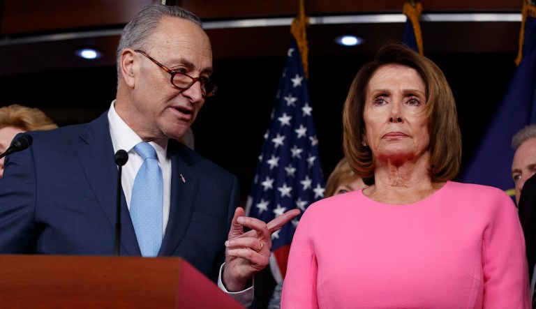 Senate Minority Leader Chuck Schumer shut down the government and nothing has gone to plan for the Democrats since. (AP Photo/Evan Vucci)