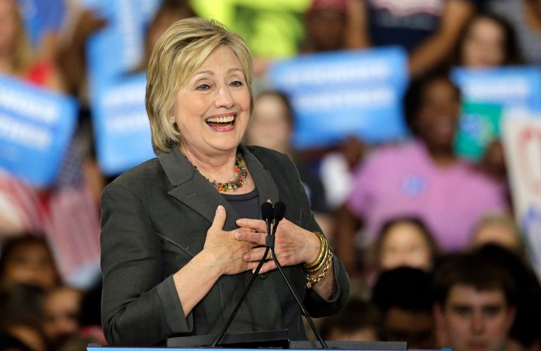 More than 50 major business leaders endorsed Hillary Clinton. (AP Photo/Chuck Burton)