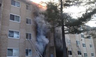 Firefighter injured while battling three-alarm fire in Suitland