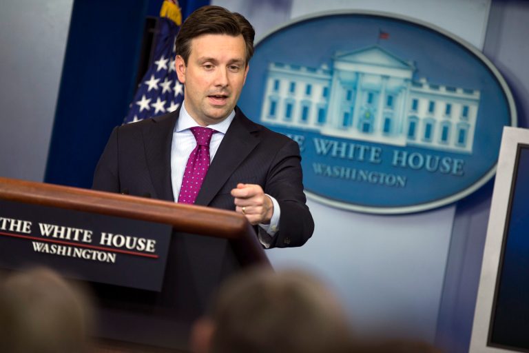 White House press secretary Josh Earnest answers a question during the daily press briefing, on Tuesday, June 23, 2015, in Washington. (AP Photo/Evan Vucci)